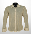 Textured knit shirt - pastel olive green