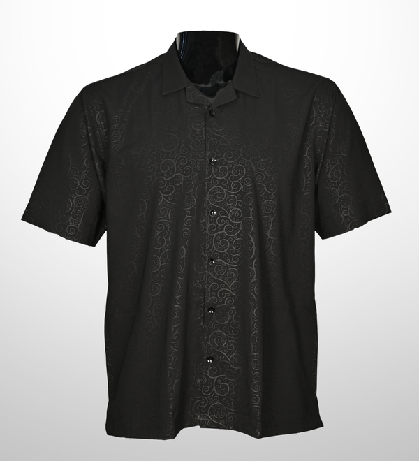 Arc Patterned Cuban in Onyx Black