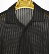Textured knit shirt - midnight black