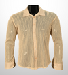 Textured knit shirt - sand beige