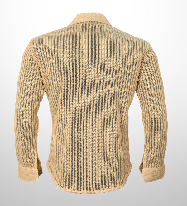 Textured knit shirt - sand beige