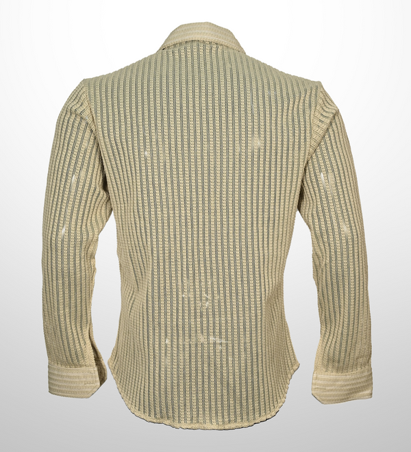 Textured knit shirt - pastel olive green