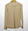 Textured knit shirt - pastel olive green