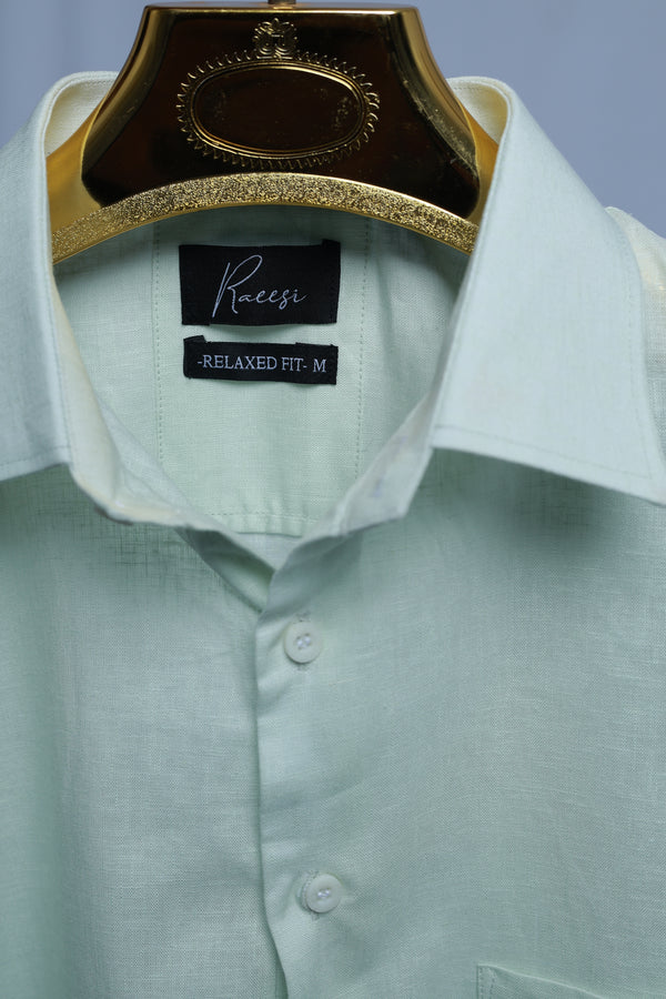 Haven Linen in Pastel Green