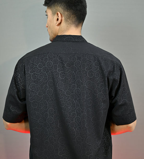 Arc Patterned Cuban in Onyx Black