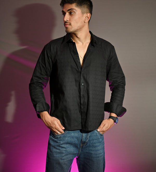 Sable Jacquard in Black