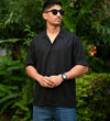Arc Patterned Cuban in Onyx Black